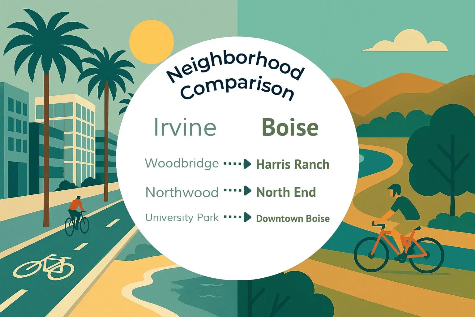 Irvine vs Boise Neighborhood Comparison