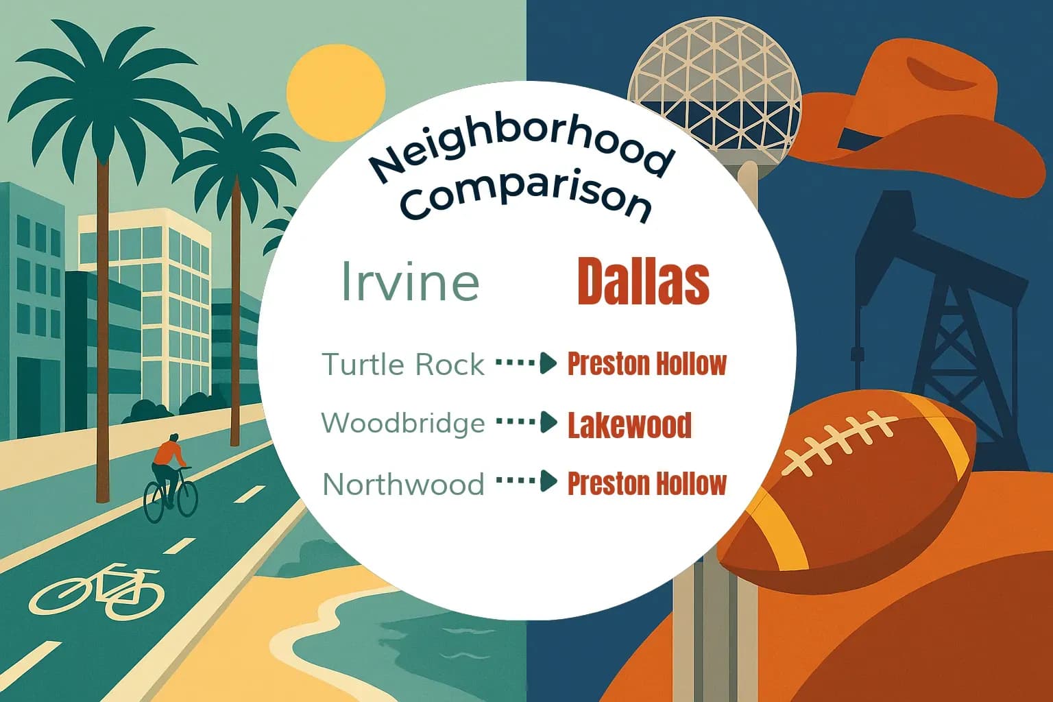 Irvine vs Dallas Neighborhood Comparison