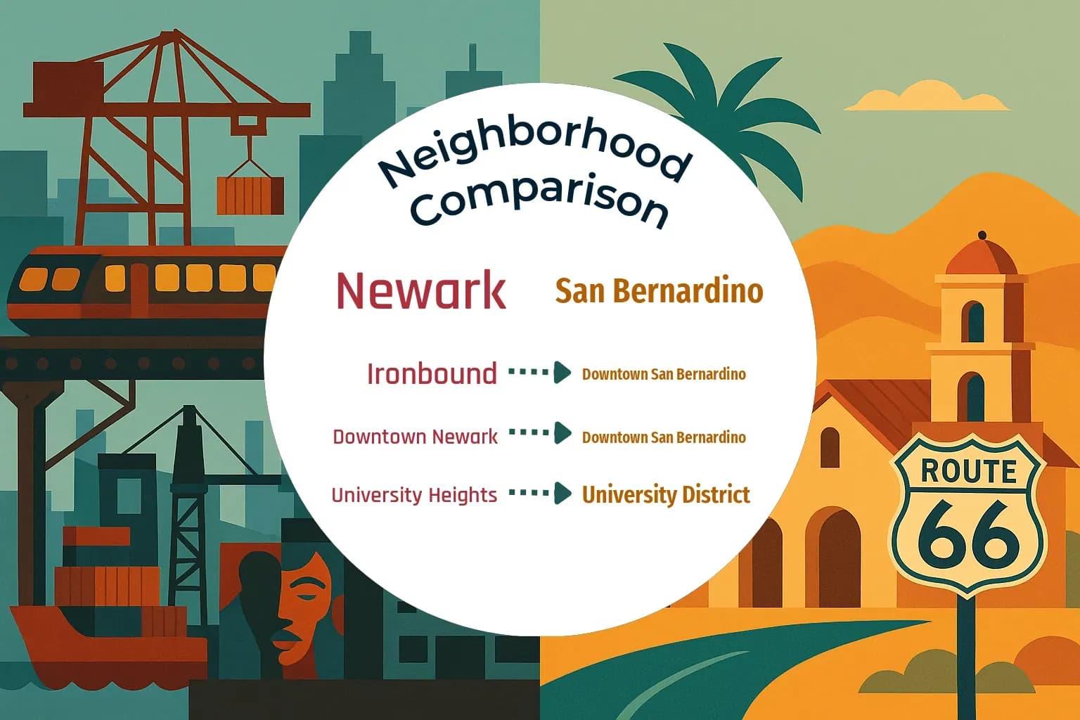 Newark vs San Bernardino Neighborhood Comparison