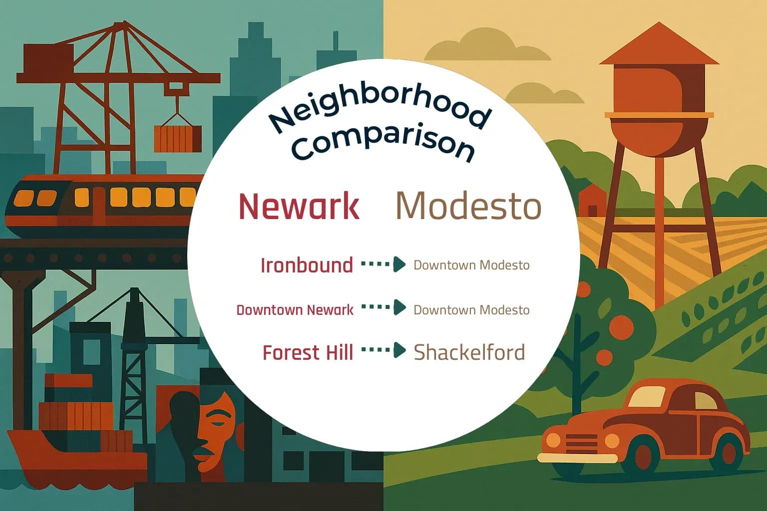 Newark vs Modesto Neighborhood Comparison