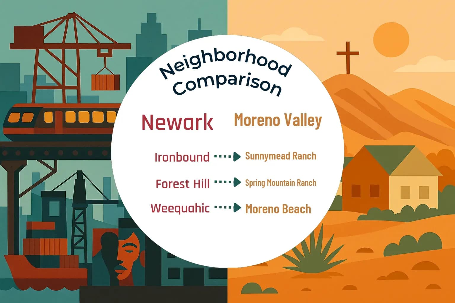 Newark vs Moreno Valley Neighborhood Comparison