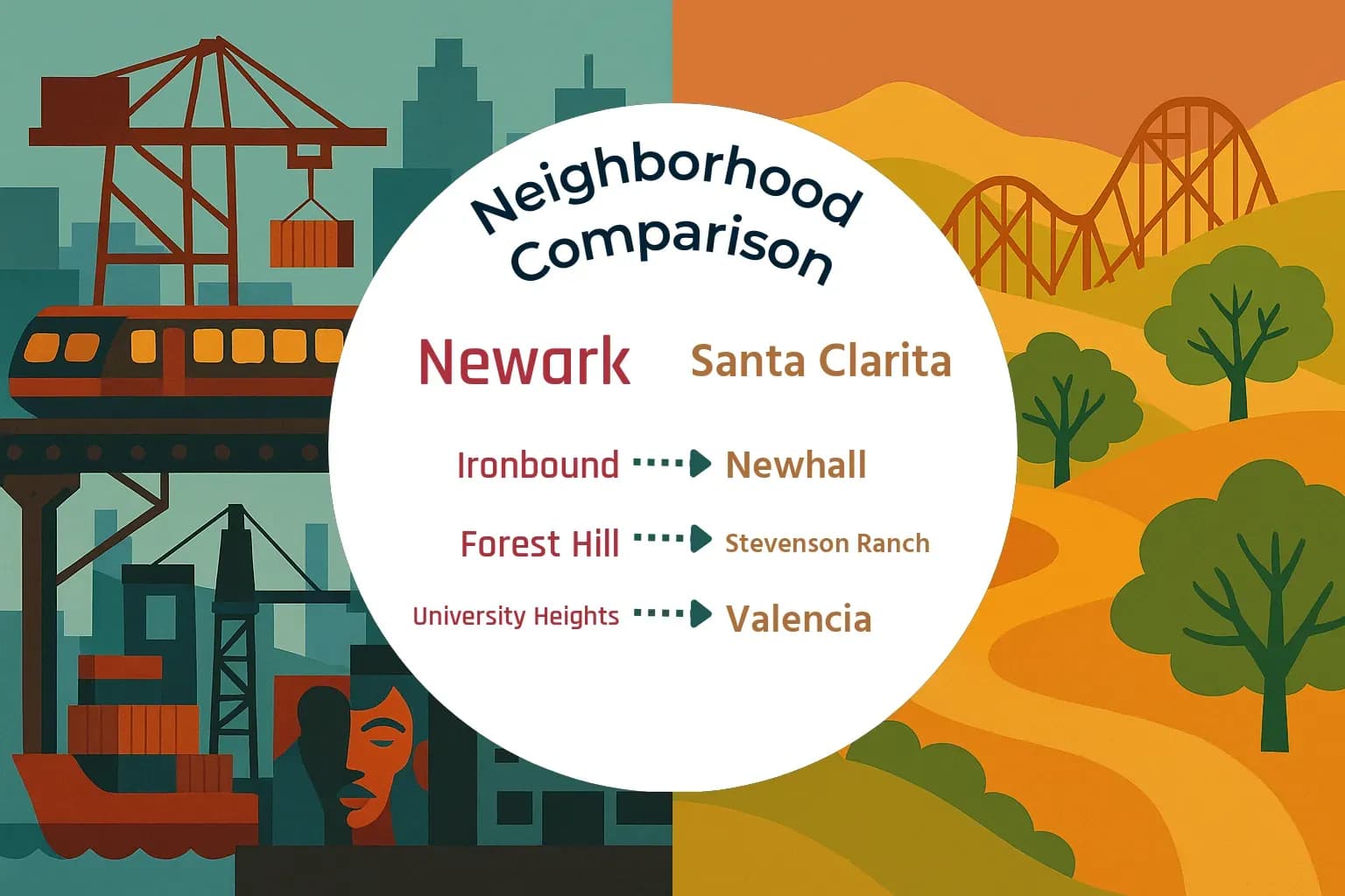 Newark vs Santa Clarita Neighborhood Comparison