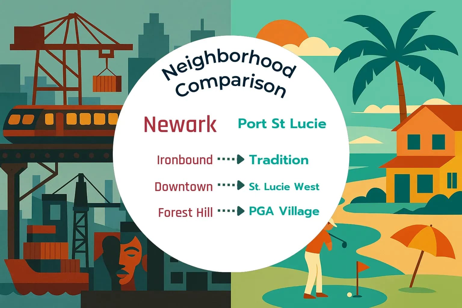 Newark vs Port St. Lucie Neighborhood Comparison