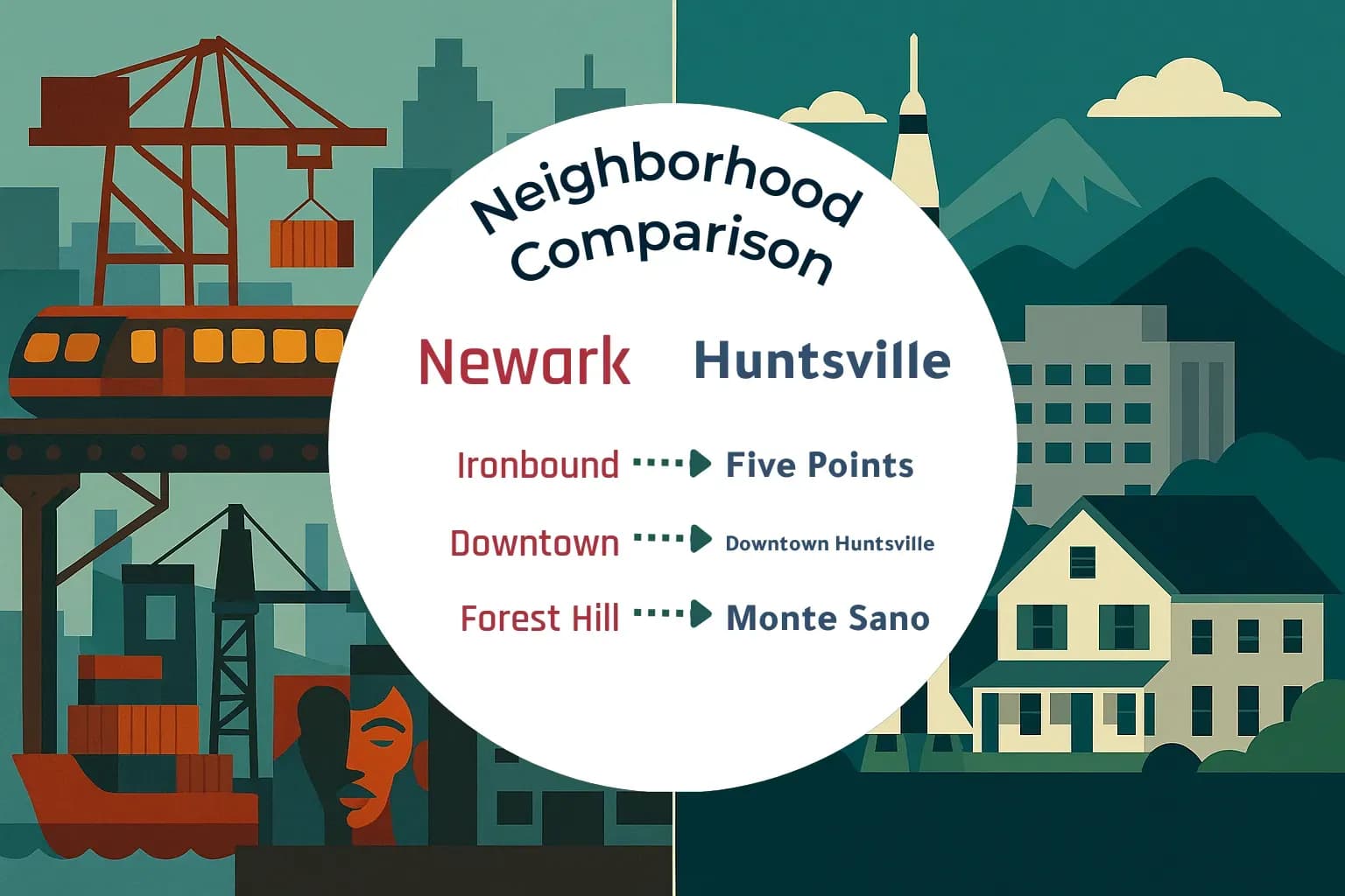 Newark vs Huntsville Neighborhood Comparison