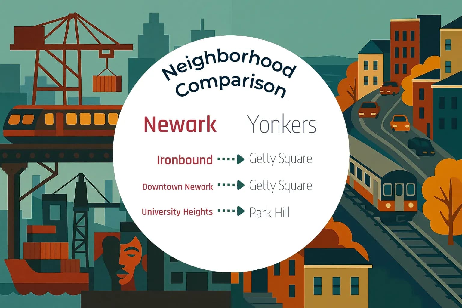 Newark vs Yonkers Neighborhood Comparison