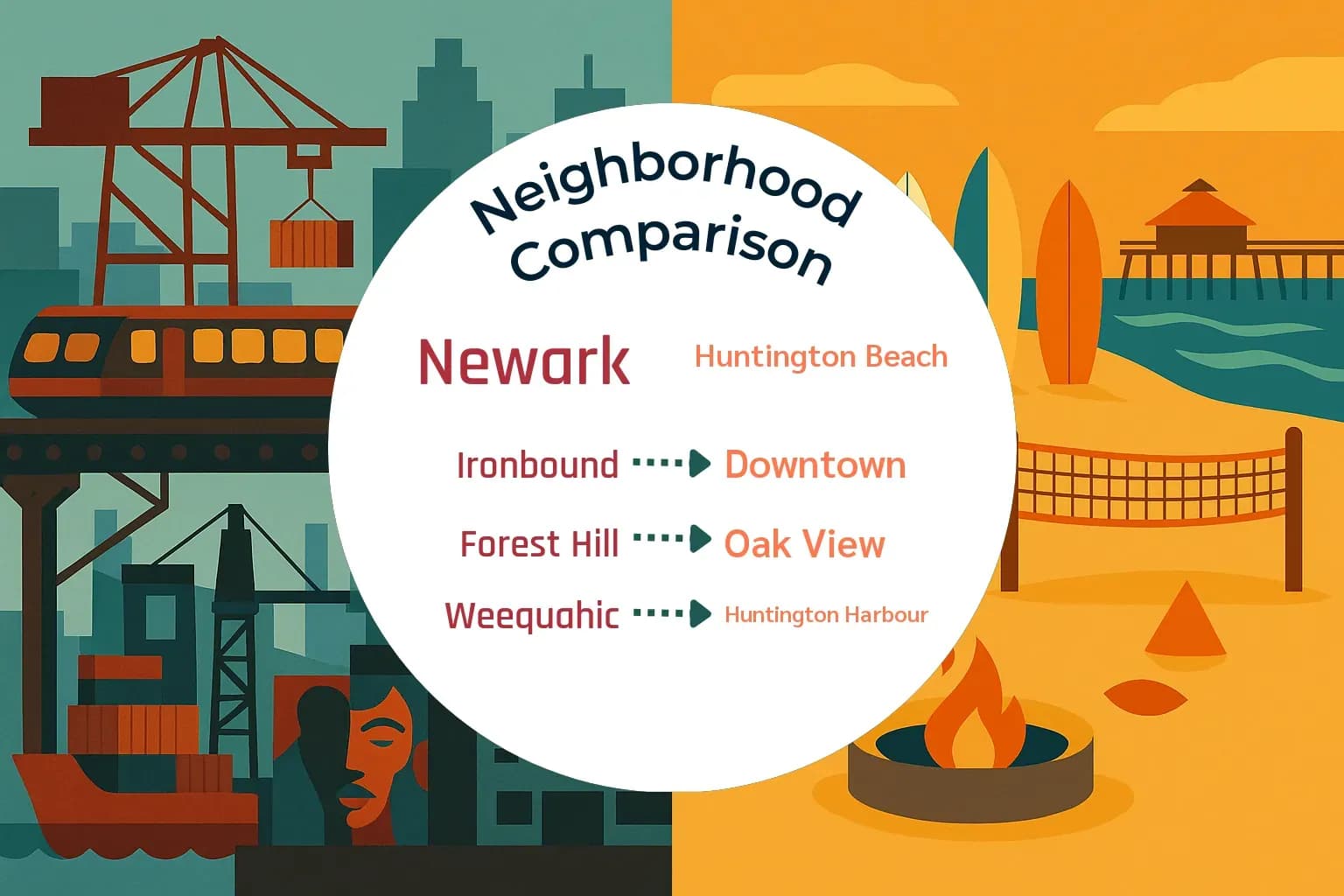 Newark vs Huntington Beach Neighborhood Comparison