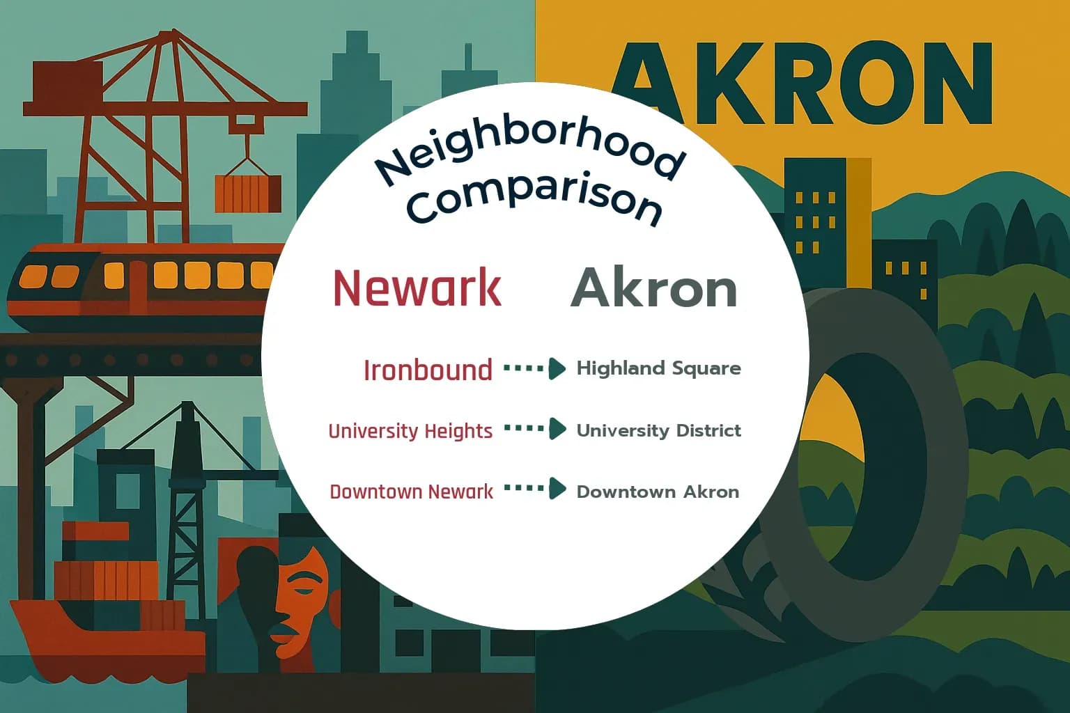 Newark vs Akron Neighborhood Comparison