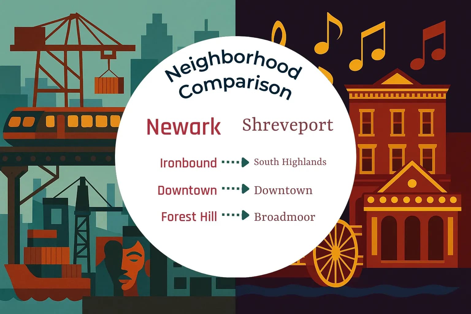 Newark vs Shreveport Neighborhood Comparison