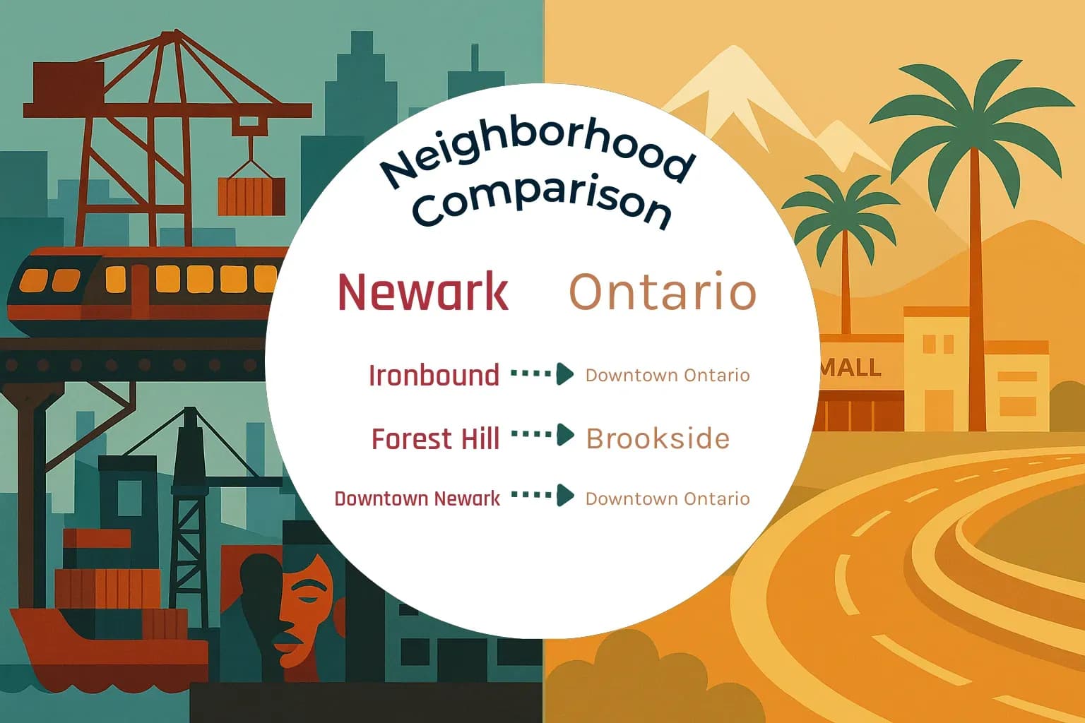 Newark vs Ontario Neighborhood Comparison