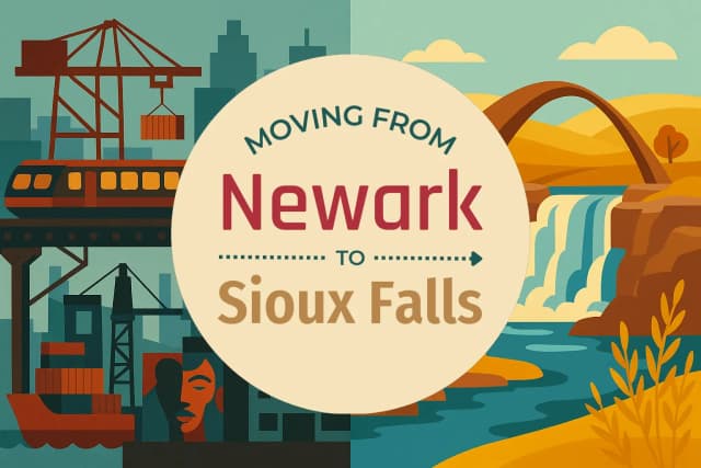 Moving from Newark to Sioux Falls