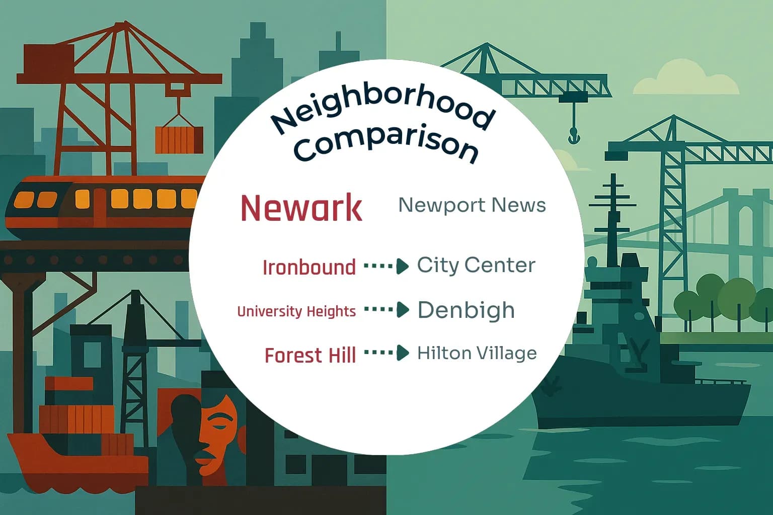 Newark vs Newport News Neighborhood Comparison