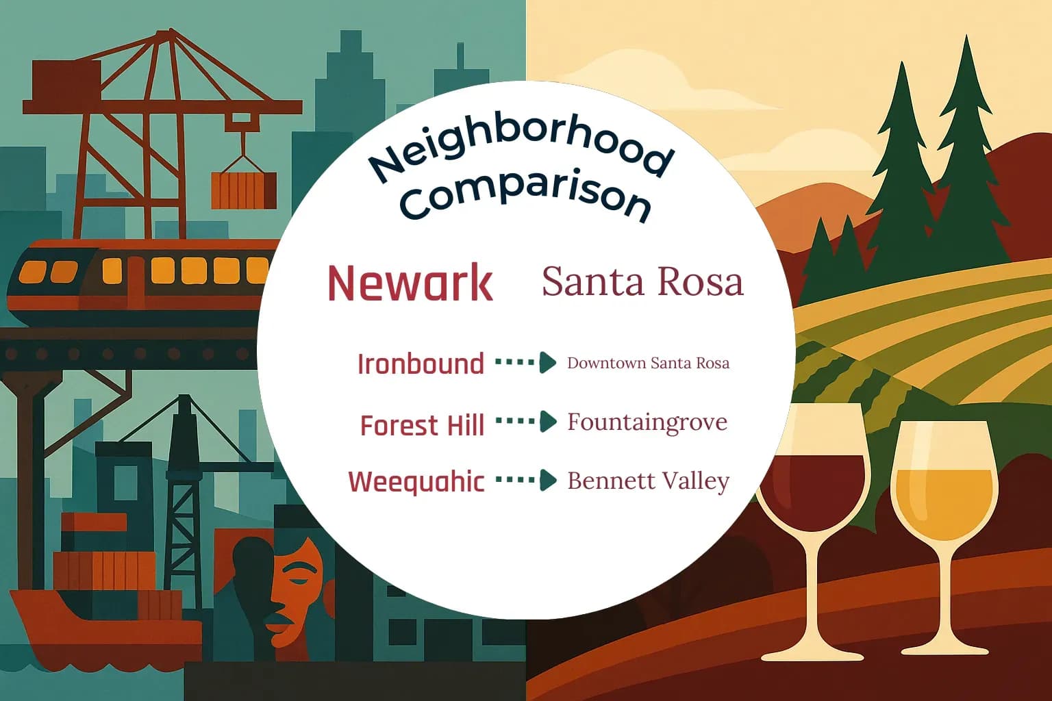Newark vs Santa Rosa Neighborhood Comparison