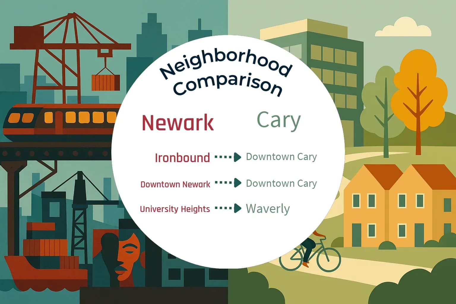 Newark vs Cary Neighborhood Comparison