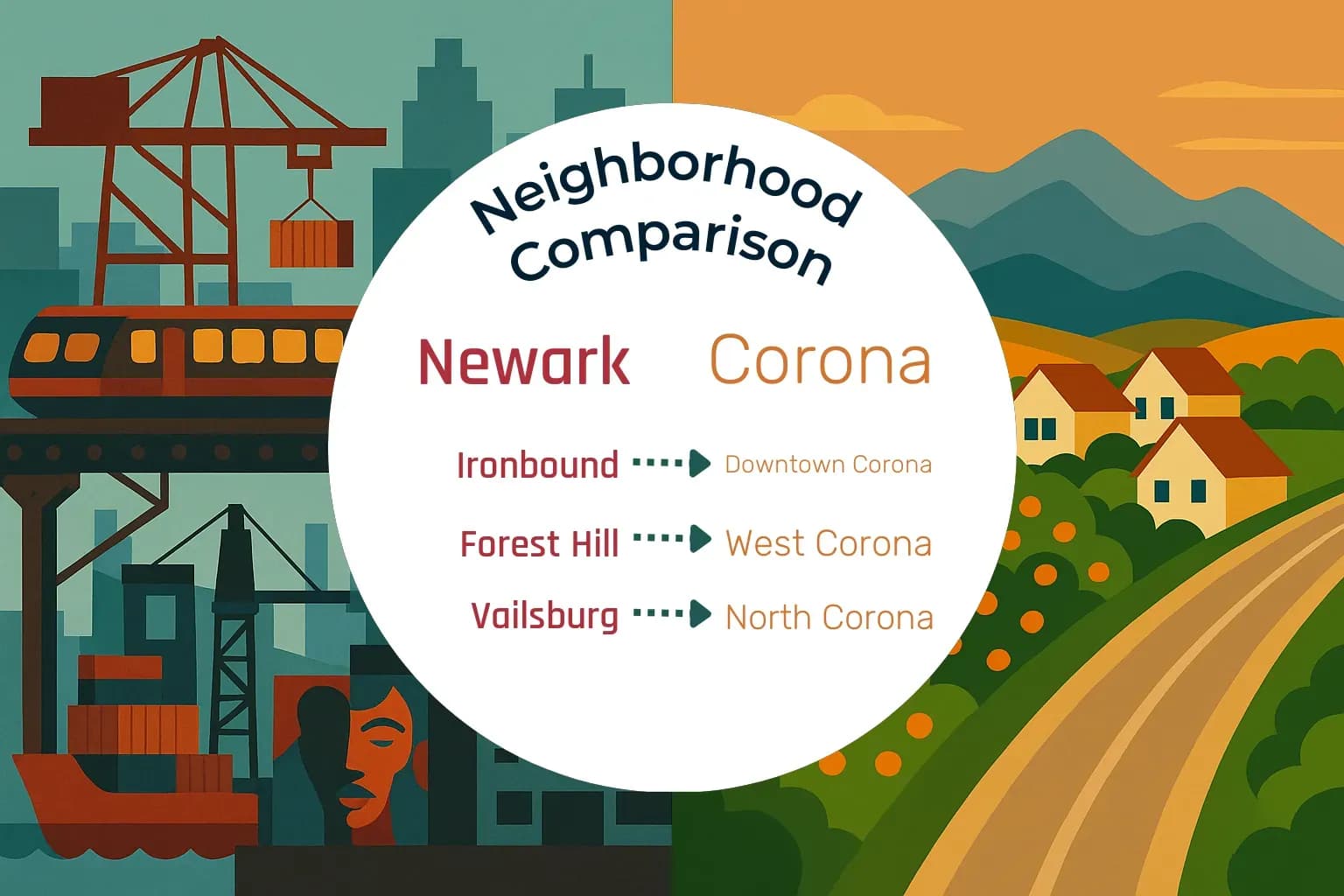 Newark vs Corona Neighborhood Comparison