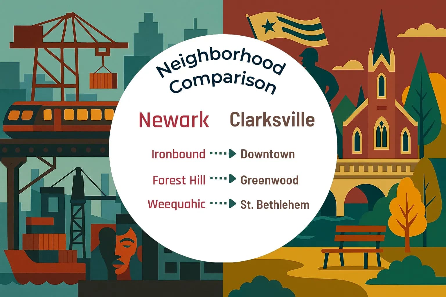 Newark vs Clarksville Neighborhood Comparison