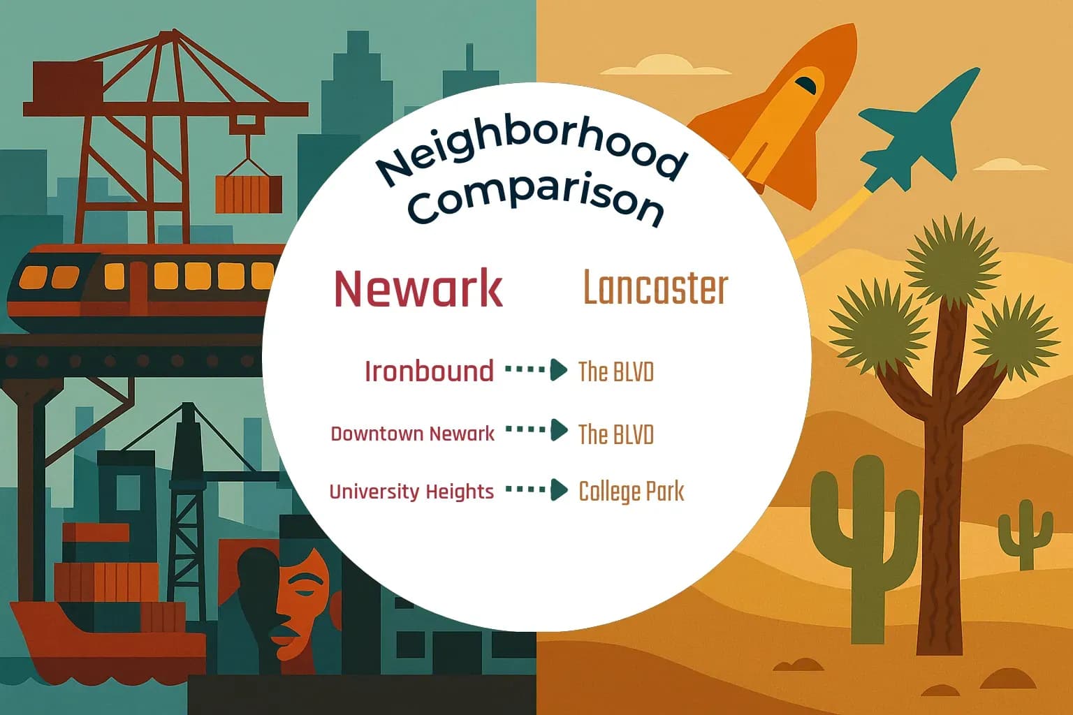Newark vs Lancaster Neighborhood Comparison