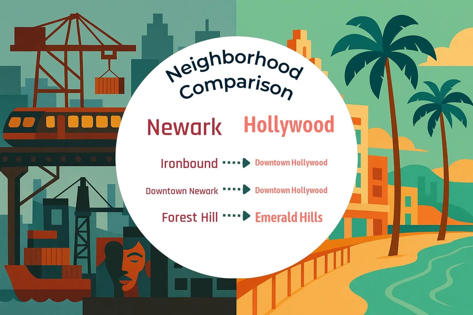 Newark vs Hollywood Neighborhood Comparison