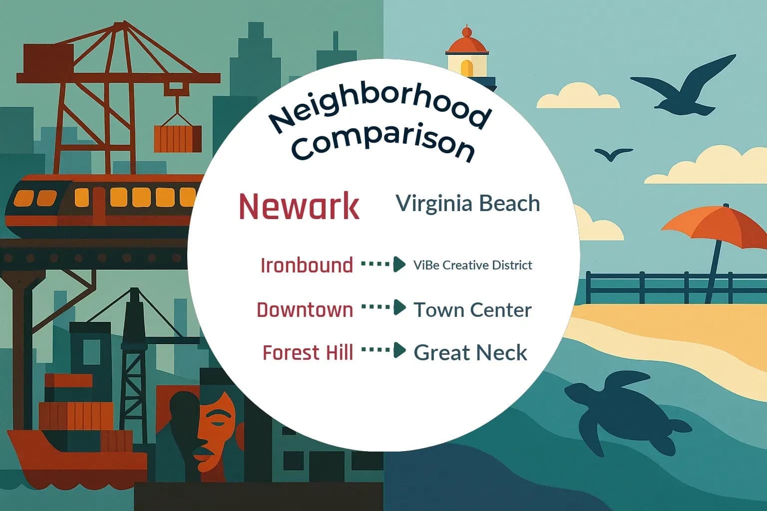 Newark vs Virginia Beach Neighborhood Comparison