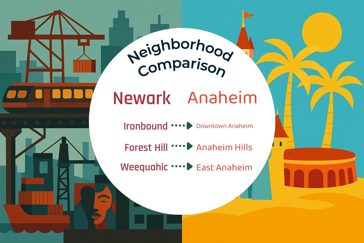 Newark vs Anaheim Neighborhood Comparison