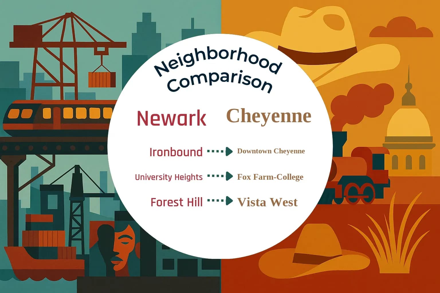 Newark vs Cheyenne Neighborhood Comparison