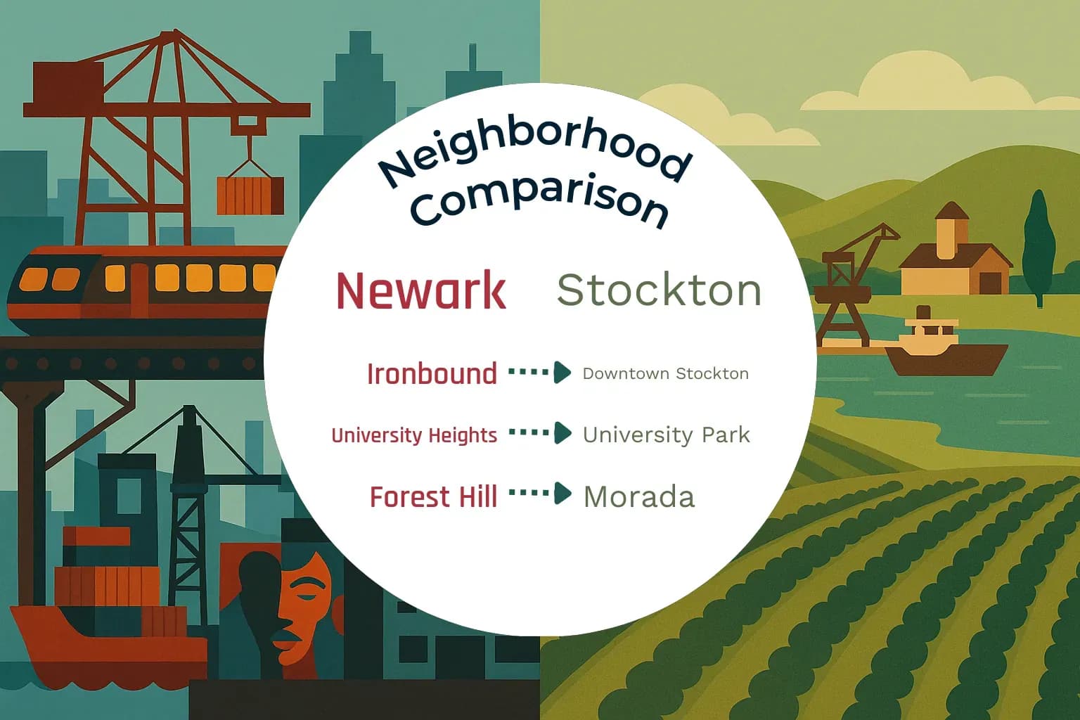 Newark vs Stockton Neighborhood Comparison