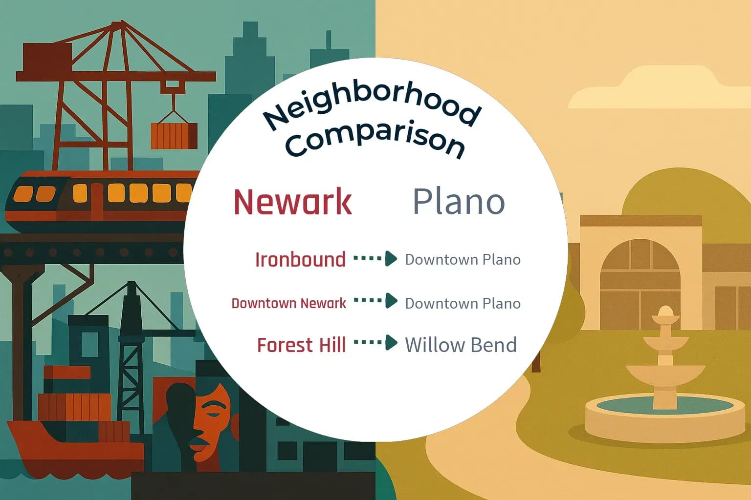 Newark vs Plano Neighborhood Comparison