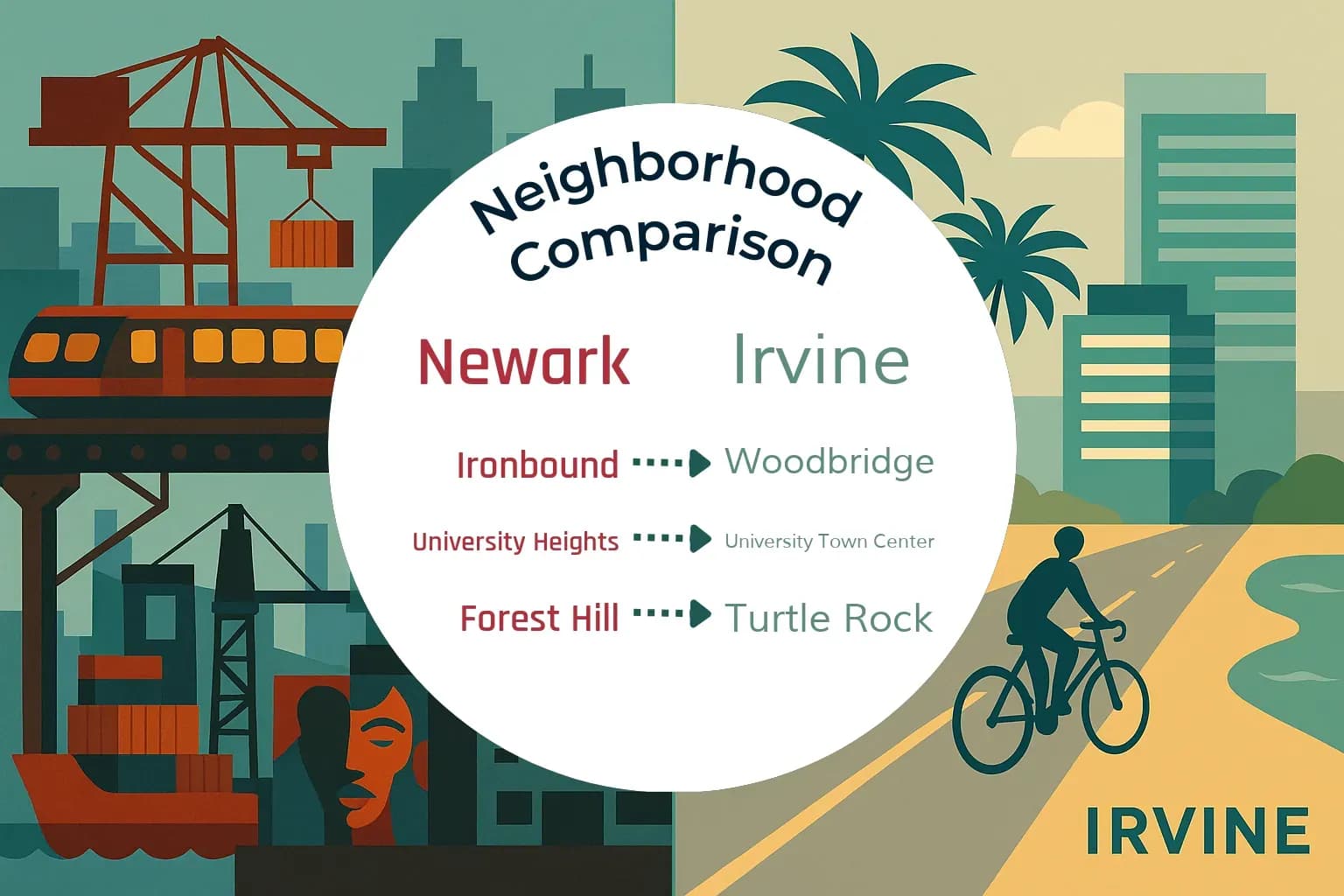 Newark vs Irvine Neighborhood Comparison