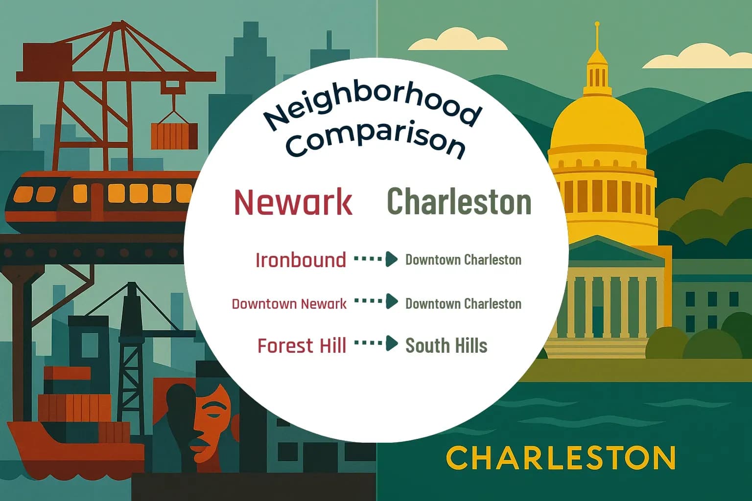 Newark vs Charleston Neighborhood Comparison