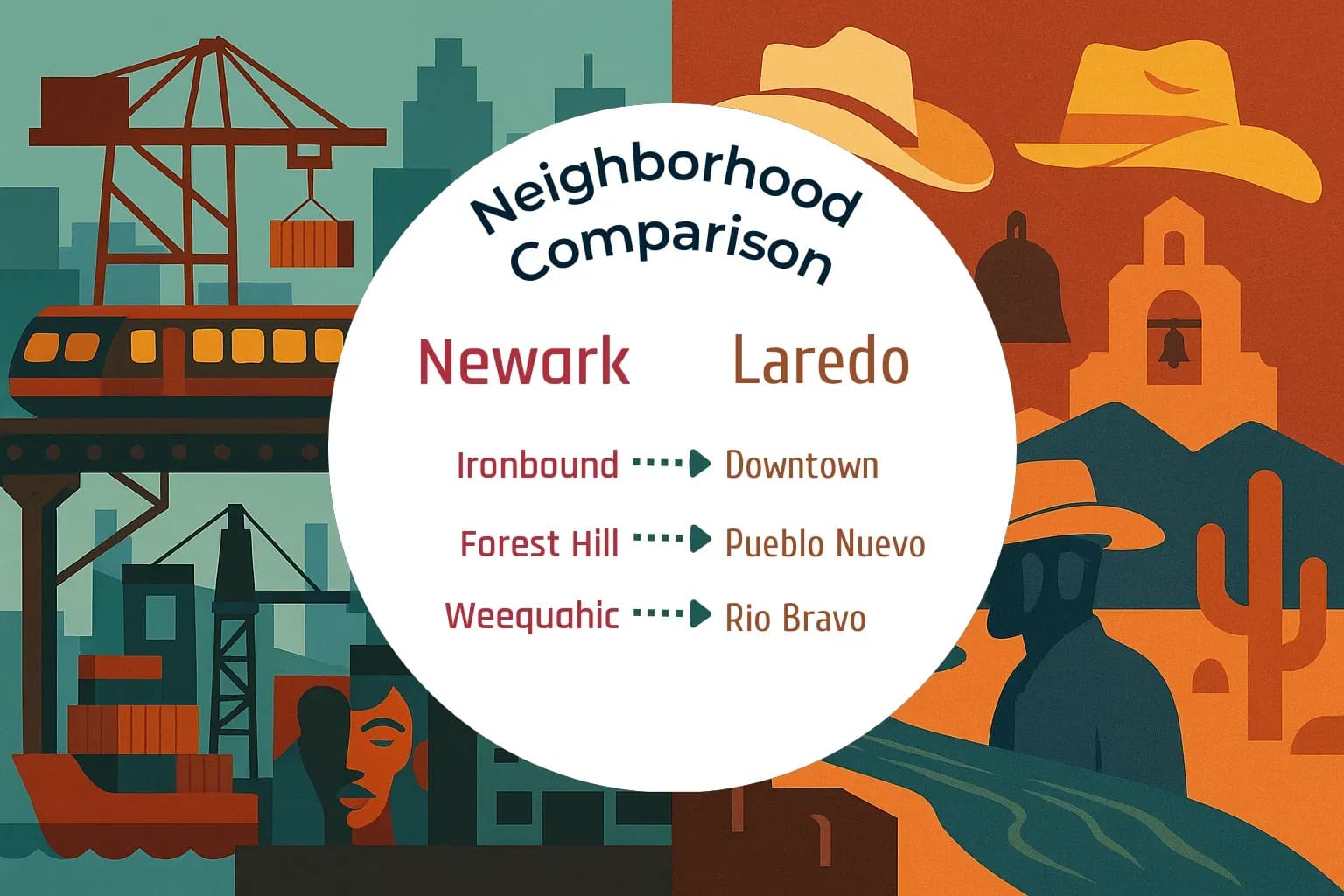 Newark vs Laredo Neighborhood Comparison