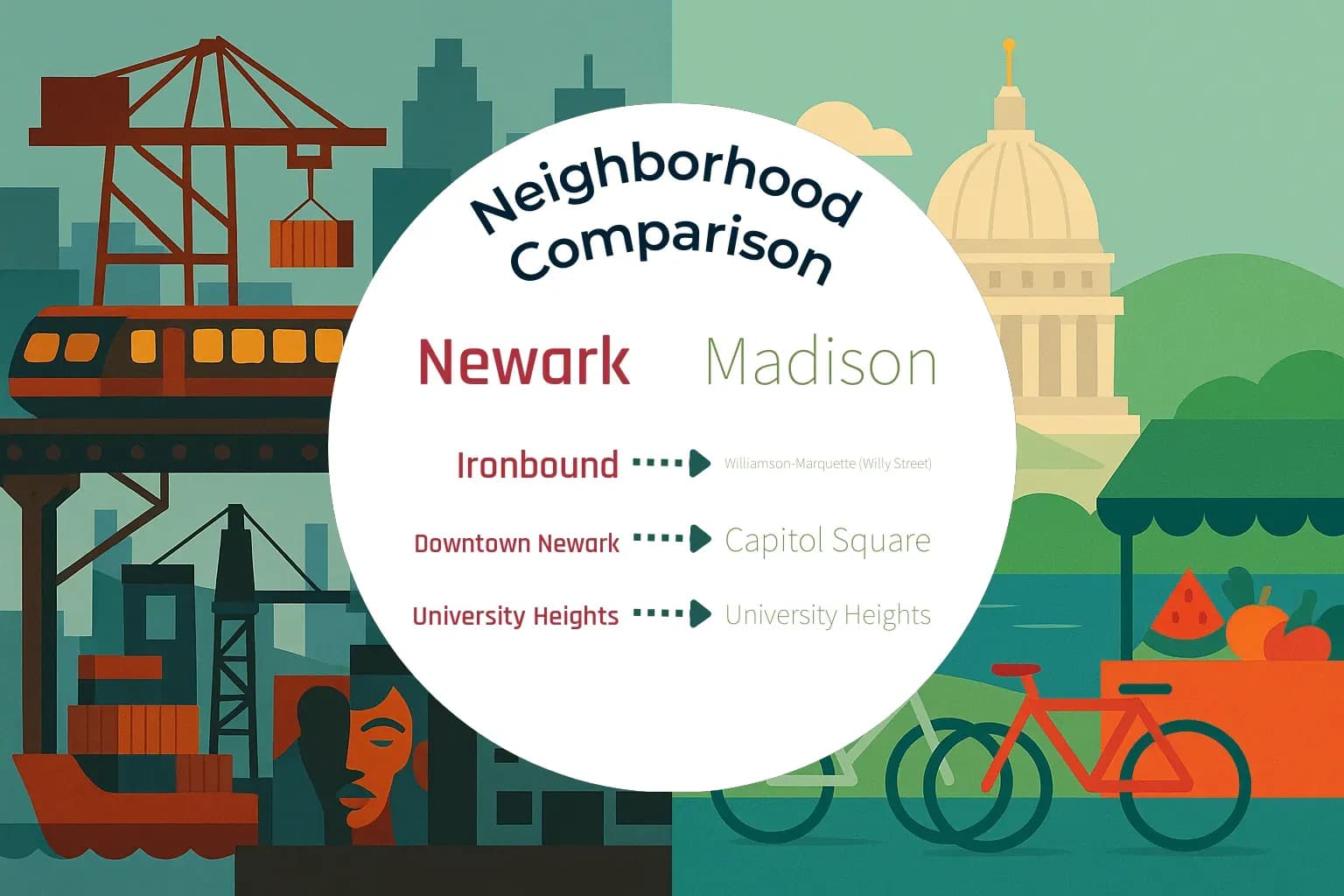 Newark vs Madison Neighborhood Comparison