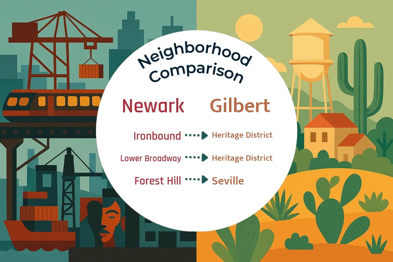 Newark vs Gilbert Neighborhood Comparison