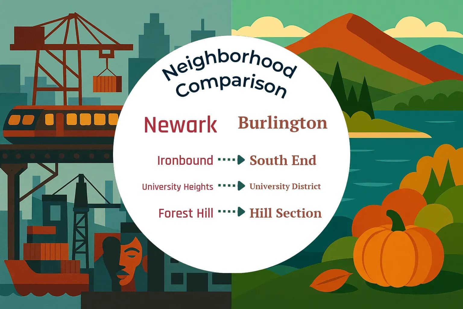 Newark vs Burlington Neighborhood Comparison