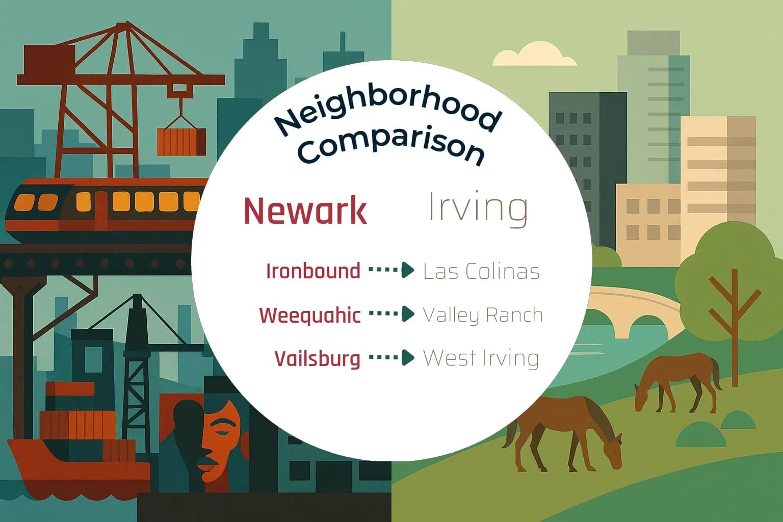 Newark vs Irving Neighborhood Comparison