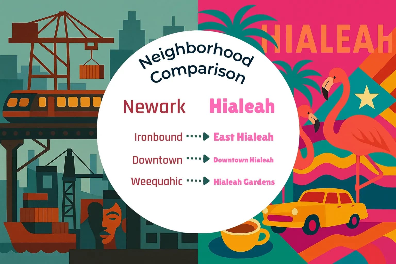 Newark vs Hialeah Neighborhood Comparison