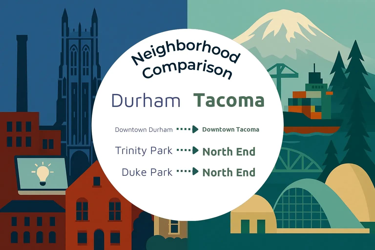 Durham vs Tacoma Neighborhood Comparison