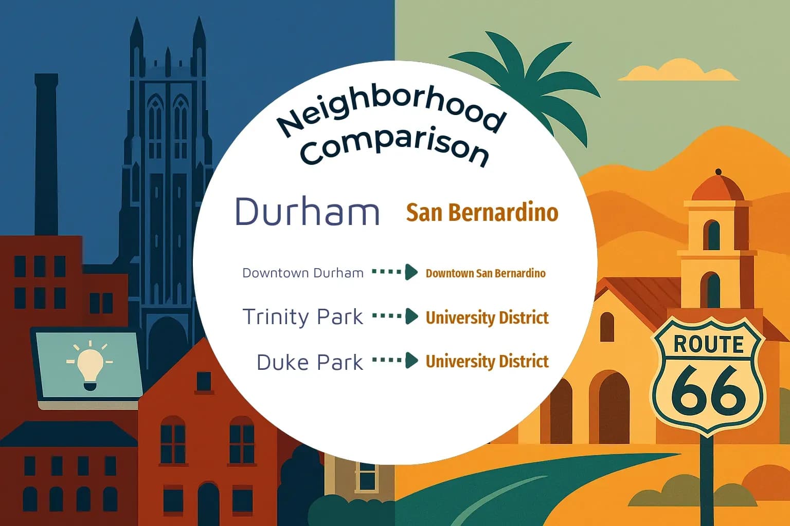 Durham vs San Bernardino Neighborhood Comparison