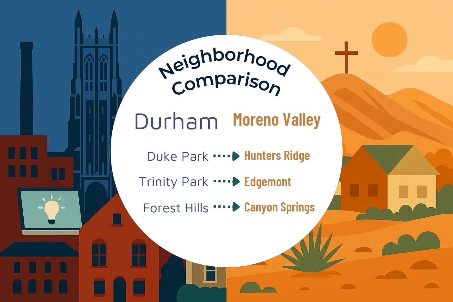 Durham vs Moreno Valley Neighborhood Comparison