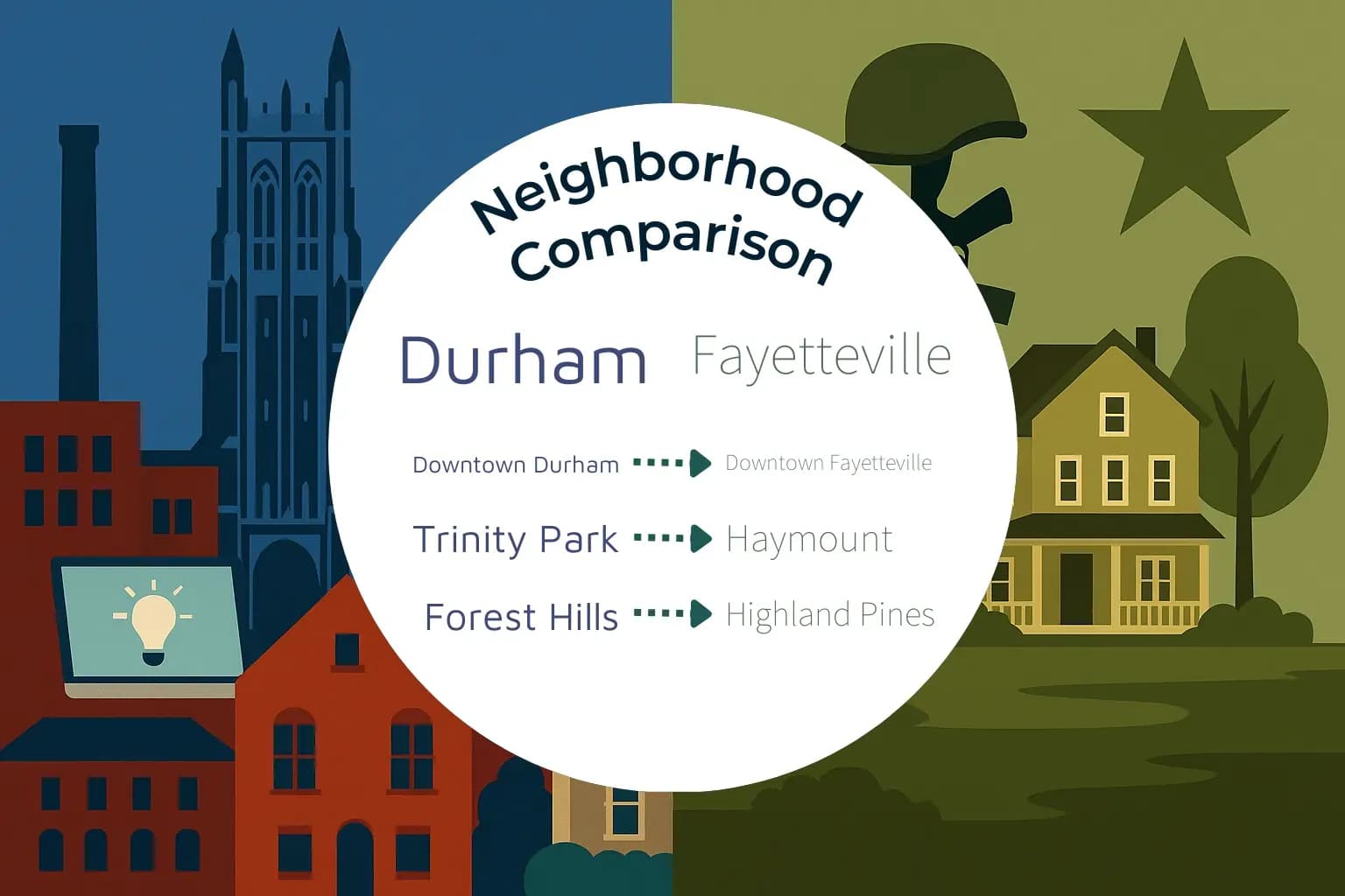 Durham vs Fayetteville Neighborhood Comparison