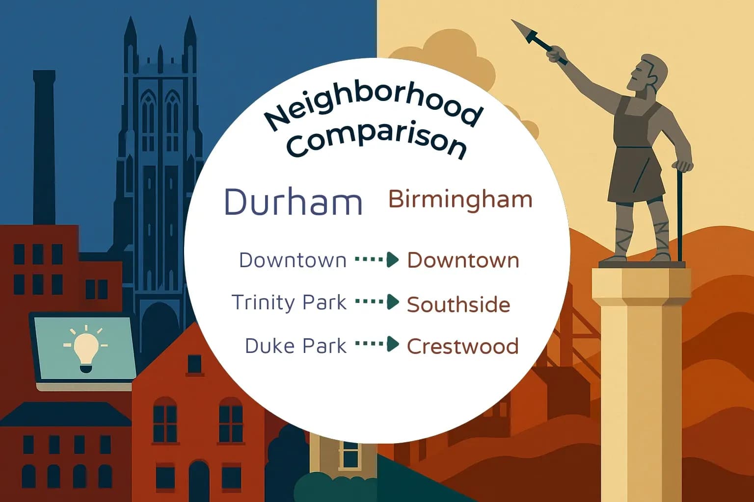 Durham vs Birmingham Neighborhood Comparison