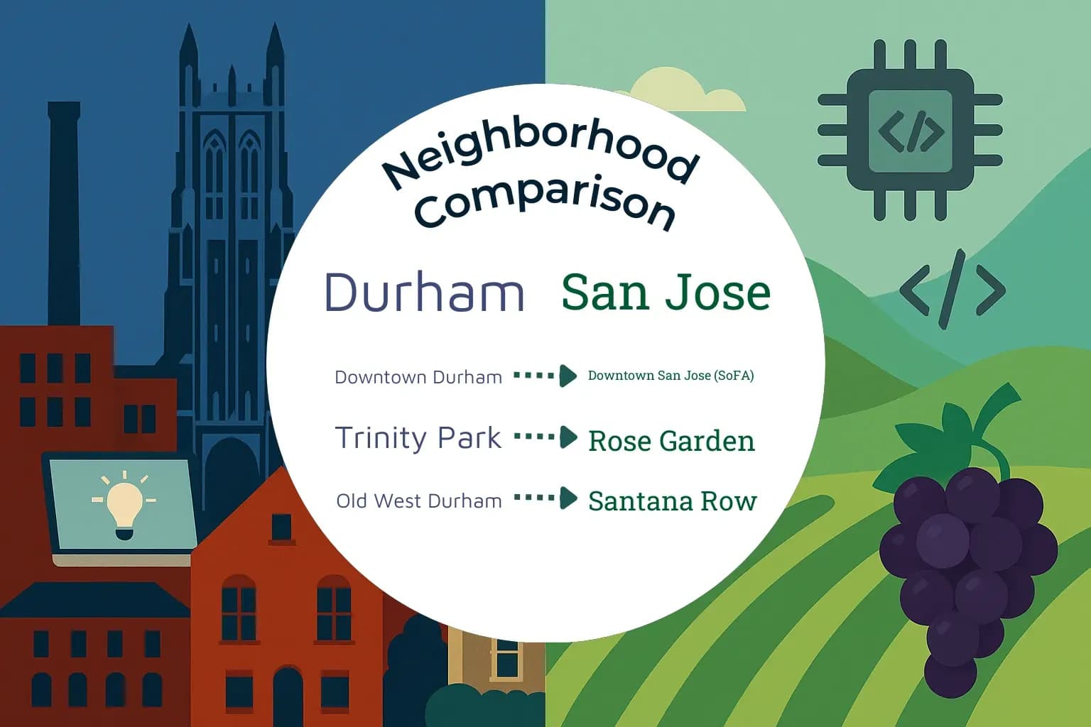 Durham vs San Jose Neighborhood Comparison