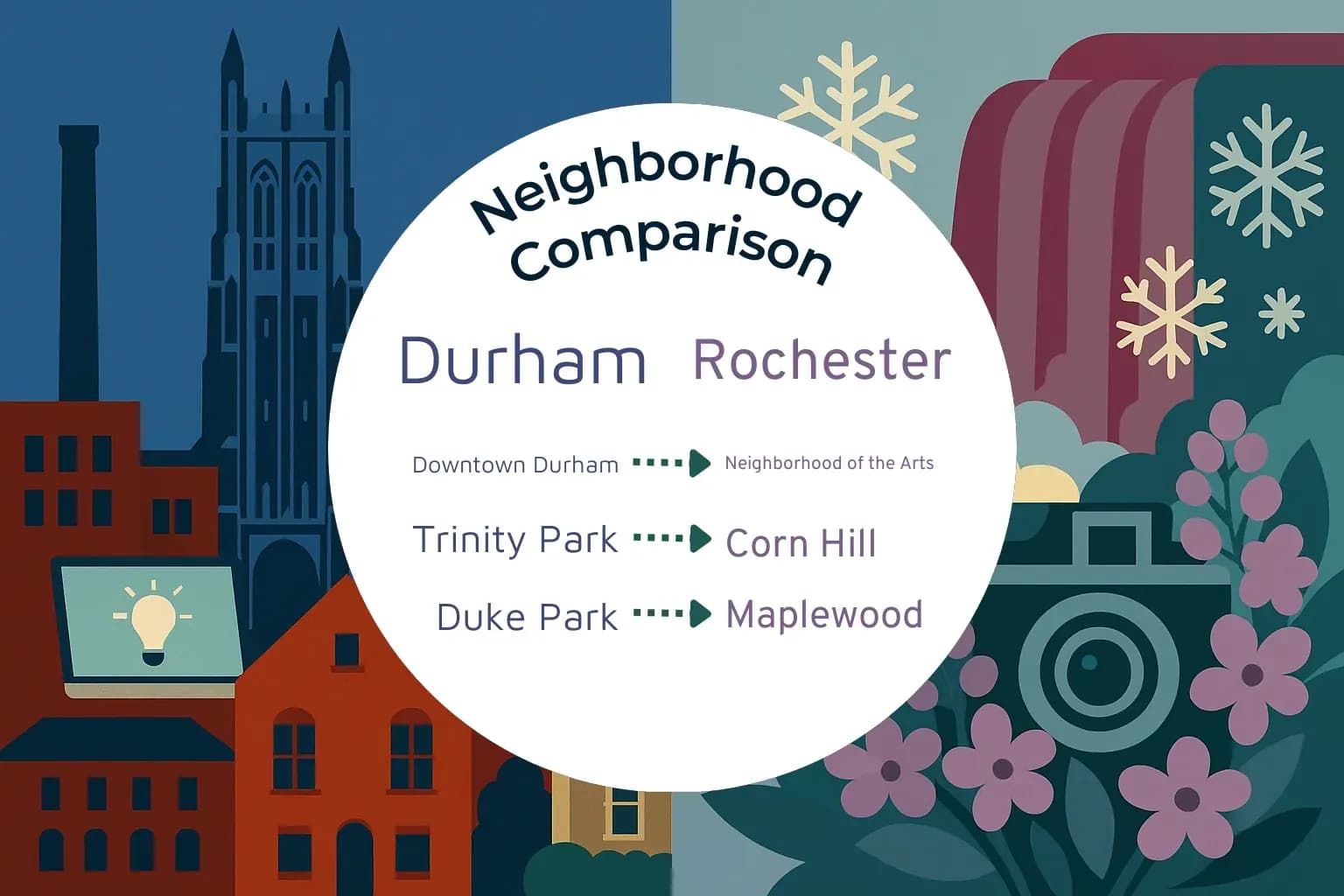 Durham vs Rochester Neighborhood Comparison