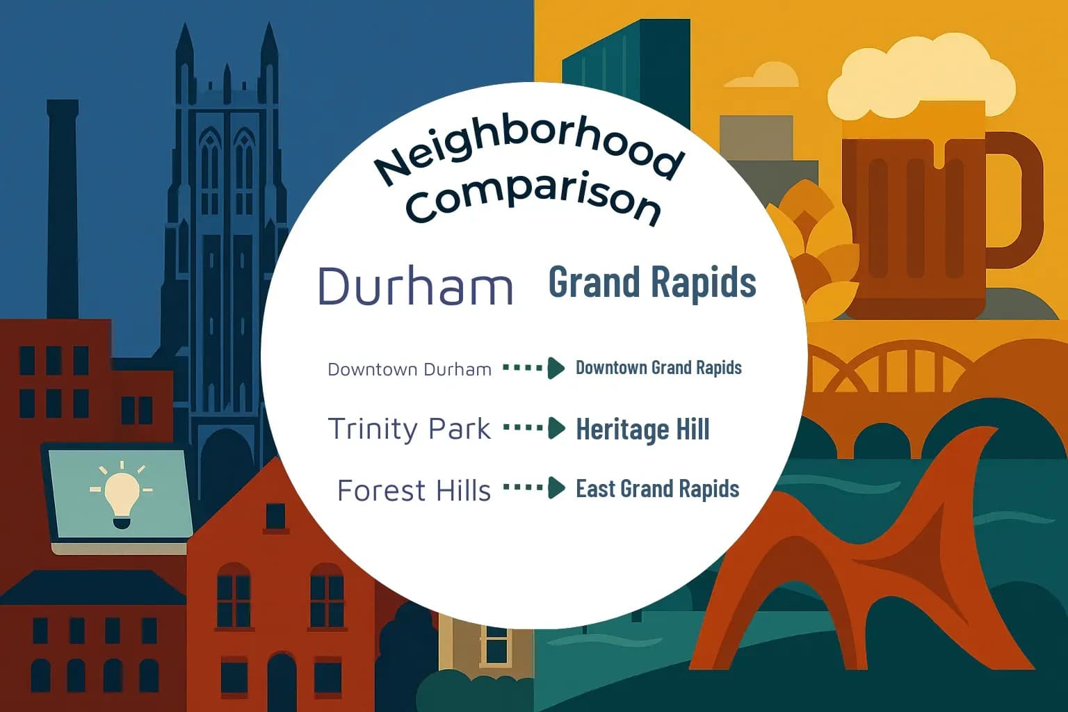 Durham vs Grand Rapids Neighborhood Comparison