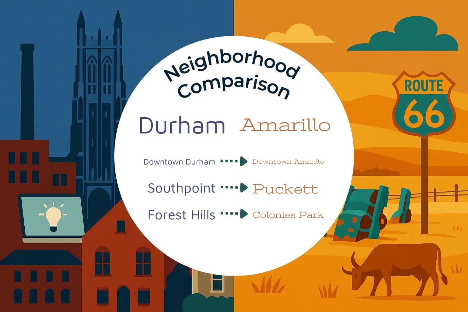 Durham vs Amarillo Neighborhood Comparison