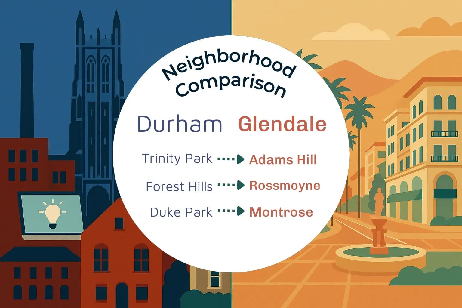 Durham vs Glendale Neighborhood Comparison