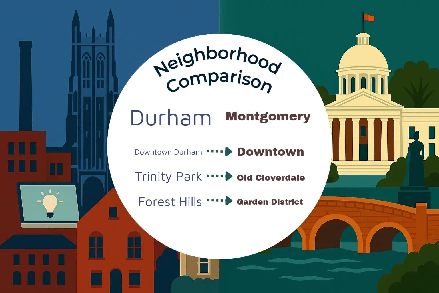 Durham vs Montgomery Neighborhood Comparison