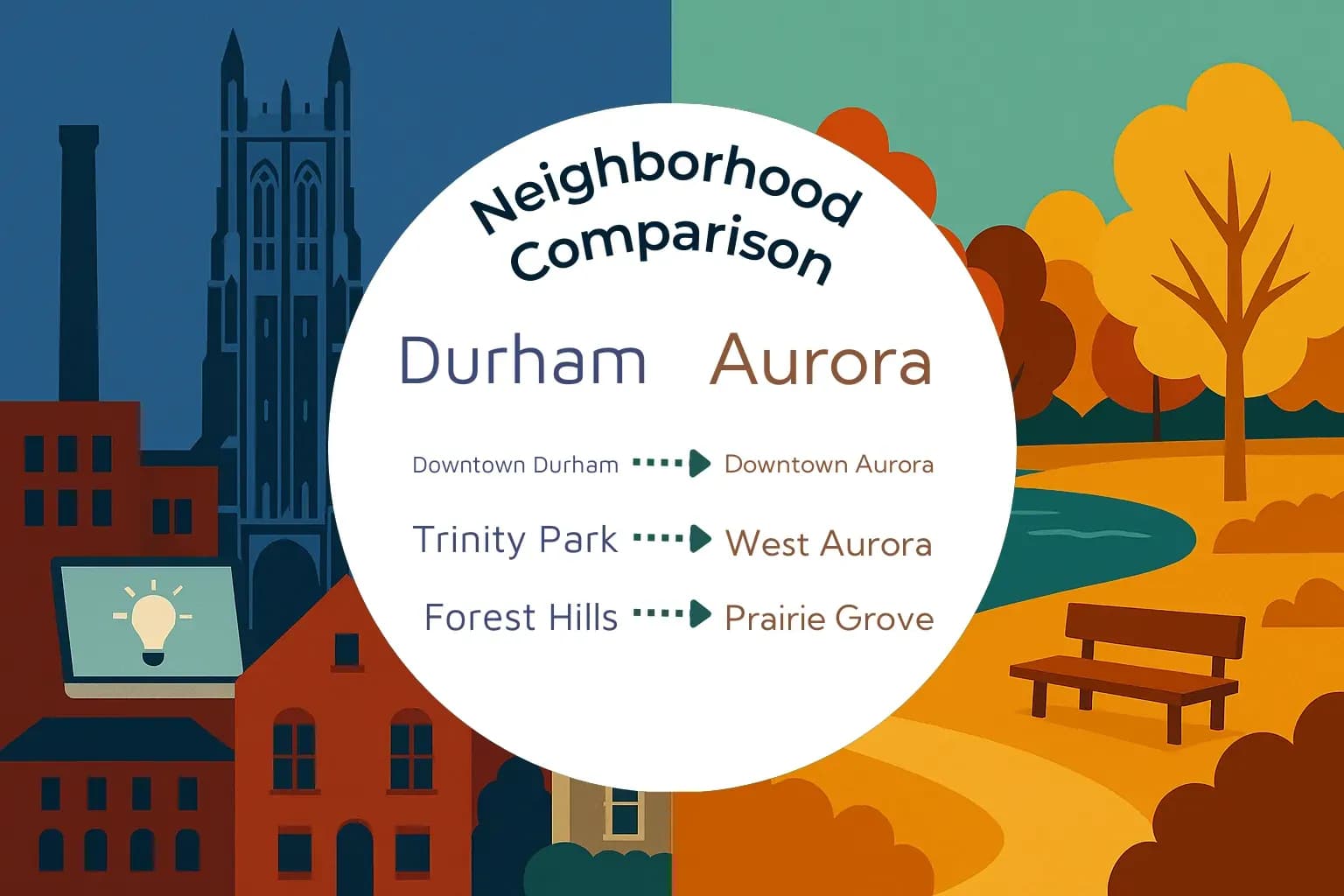 Durham vs Aurora Neighborhood Comparison