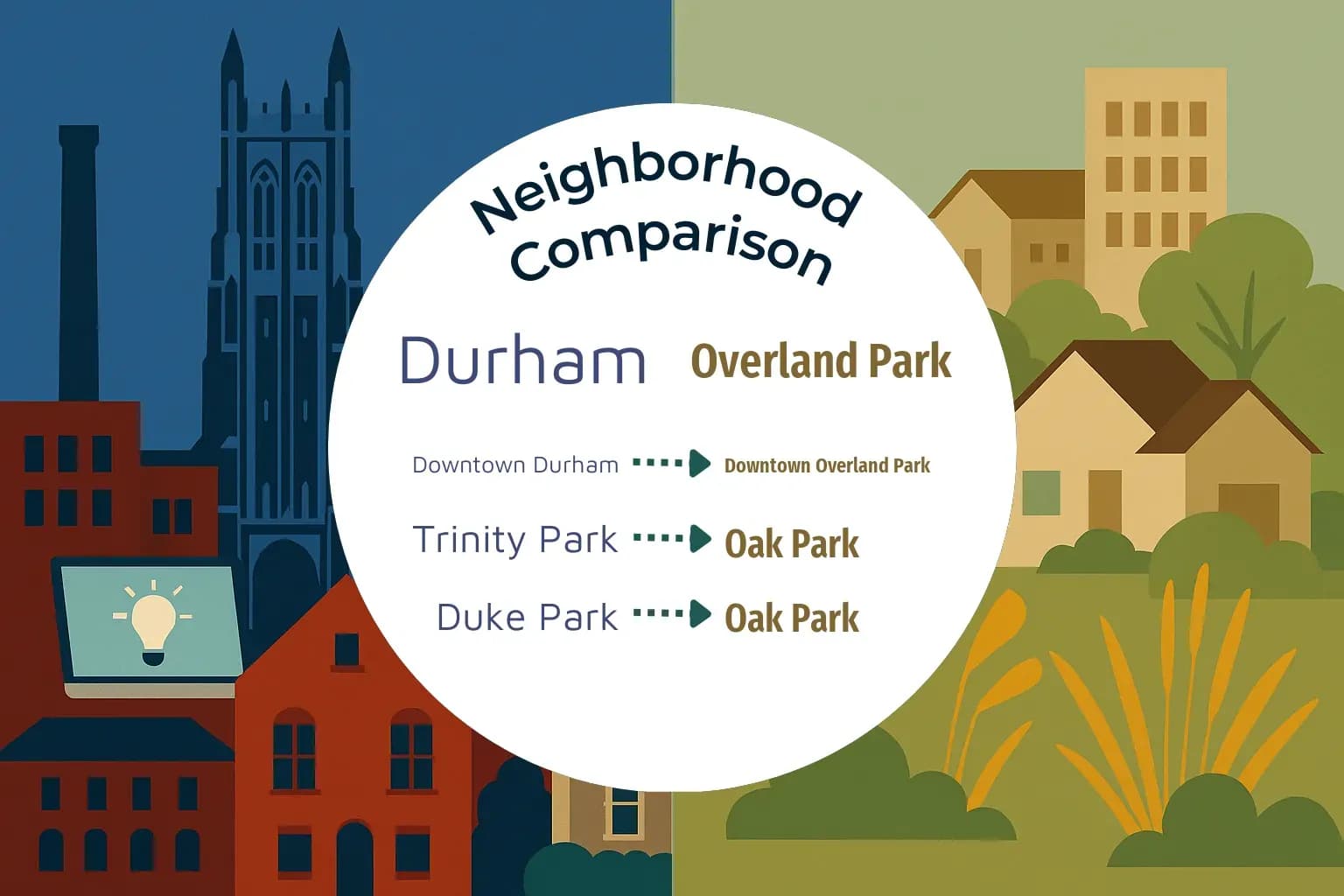 Durham vs Overland Park Neighborhood Comparison