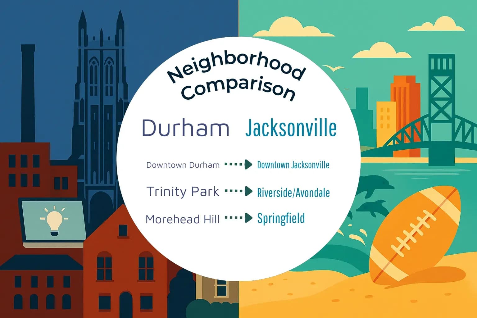 Durham vs Jacksonville Neighborhood Comparison