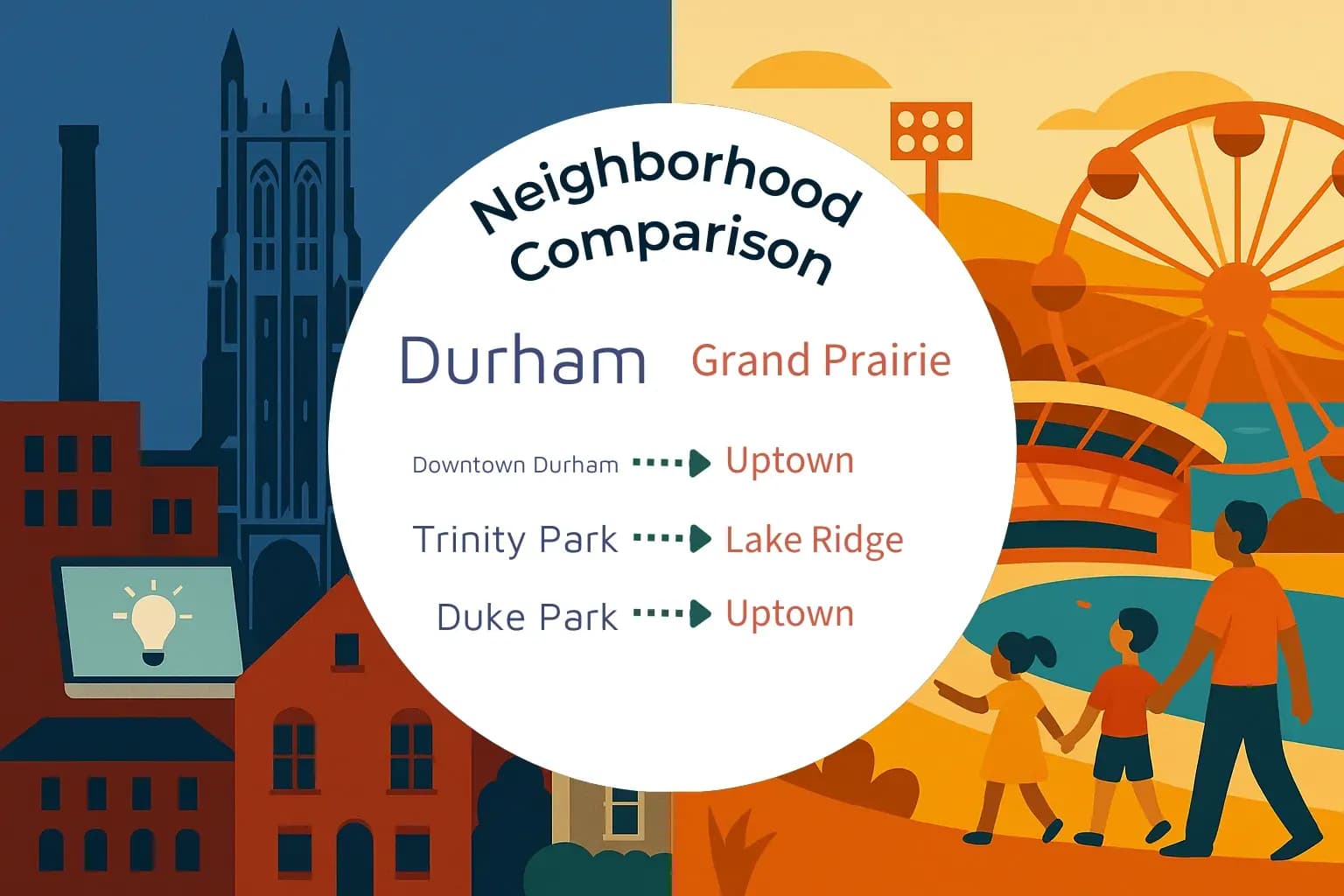 Durham vs Grand Prairie Neighborhood Comparison