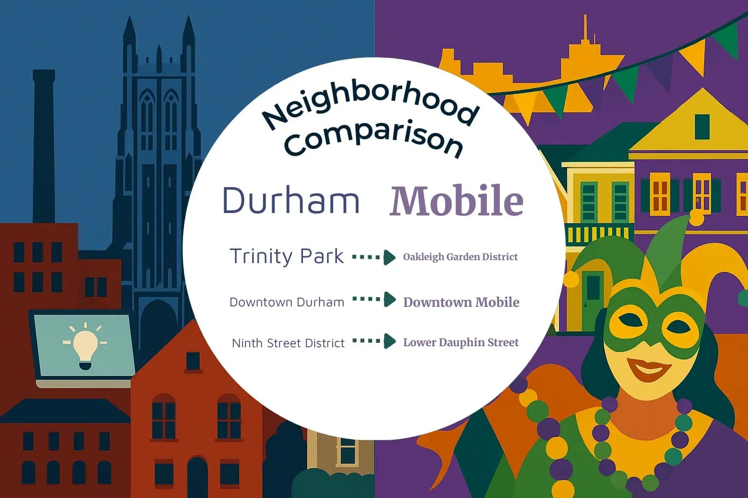 Durham vs Mobile Neighborhood Comparison